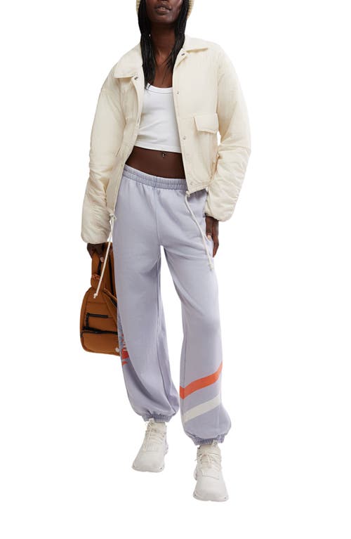 Shop Free People Fp Movement All Star Oversize Graphic Joggers In Steel/flame Combo