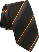 Drake
s Regimental Stripe Silk Tie