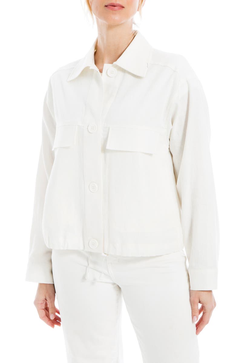 MAX STUDIO Linen & Cotton Utility Jacket, Main, color, 