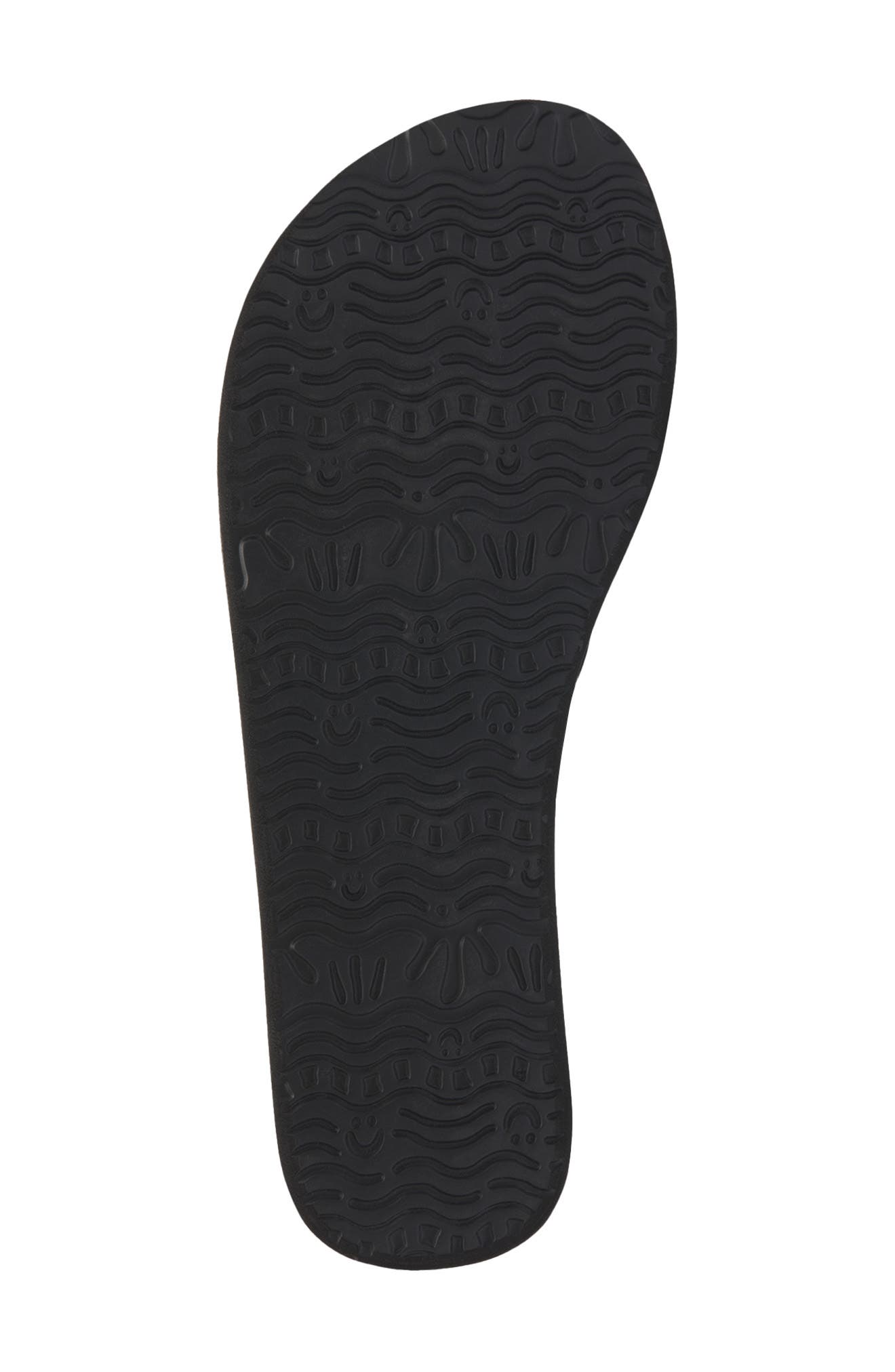 Sanuk Mandy Yoga Mat Flip Flop, Alternate, color, Black