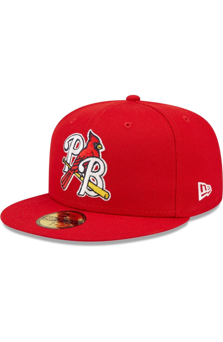 New Era Men's New Era Red Palm Beach Cardinals Authentic Collection Team Home 59FIFTY Fitted Hat, Main, color, 