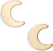 Nashelle Crescent Moon Stud Earrings