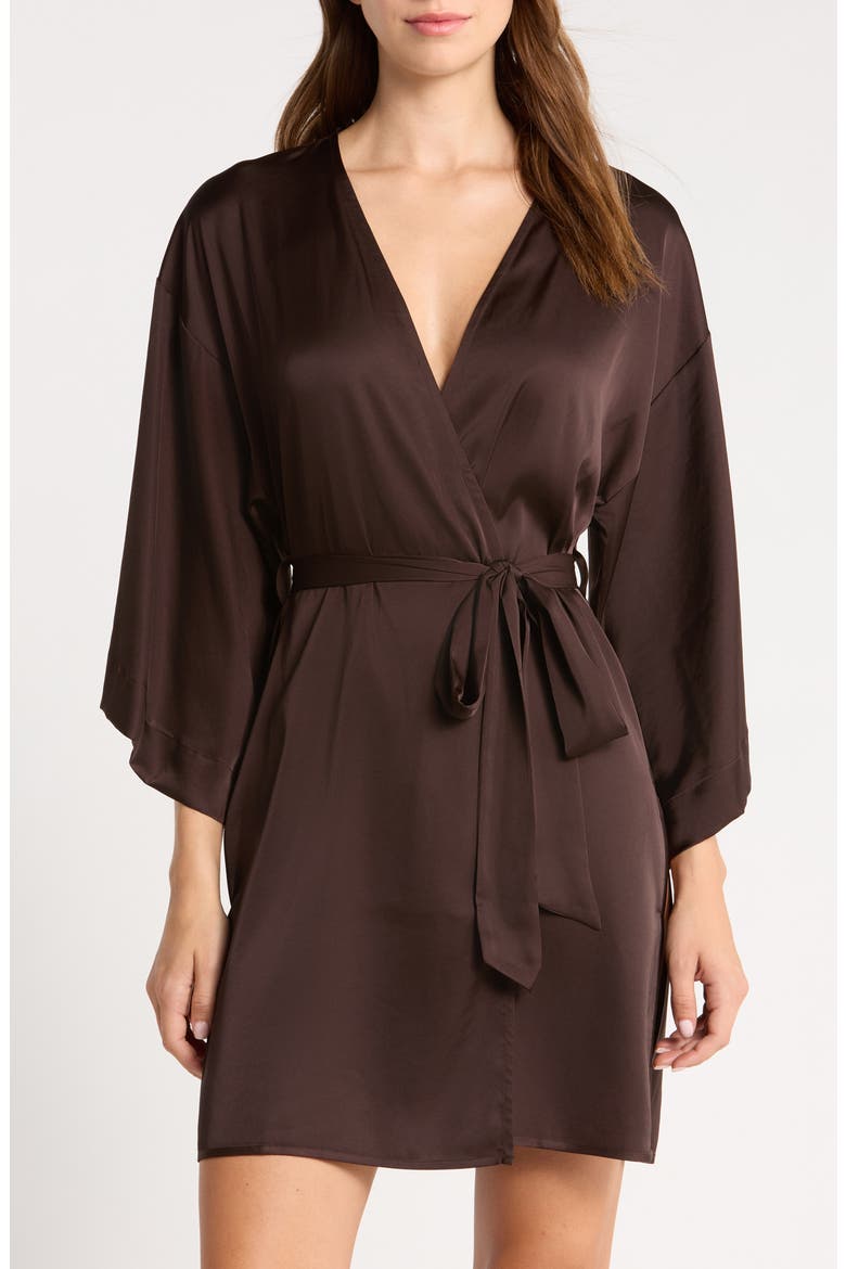 Get Ready with Me Satin Robe, Main, color, BROWN MOLE