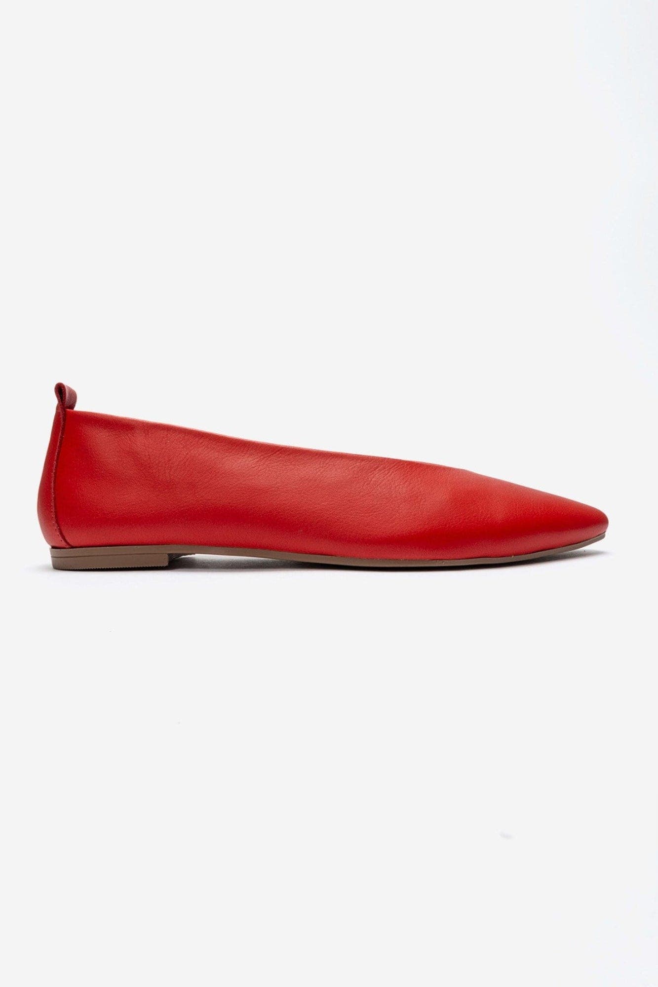 Jenas Leather Ballet Flat, Alternate, color, Red