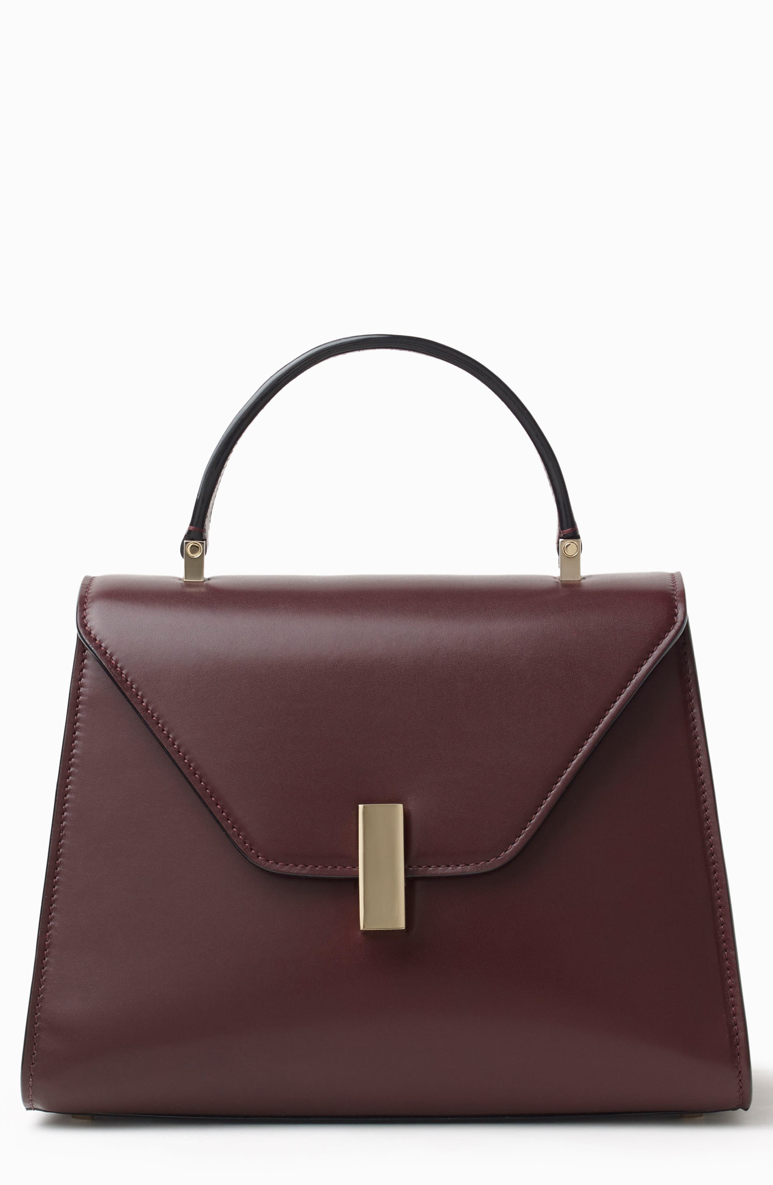 Valextra Iside Guillochè Medium Top Handle Bag, Main, color, 