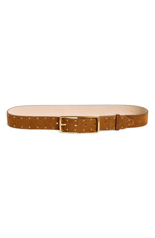 Rag & Bone Rebound Studded Suede Belt In Brown