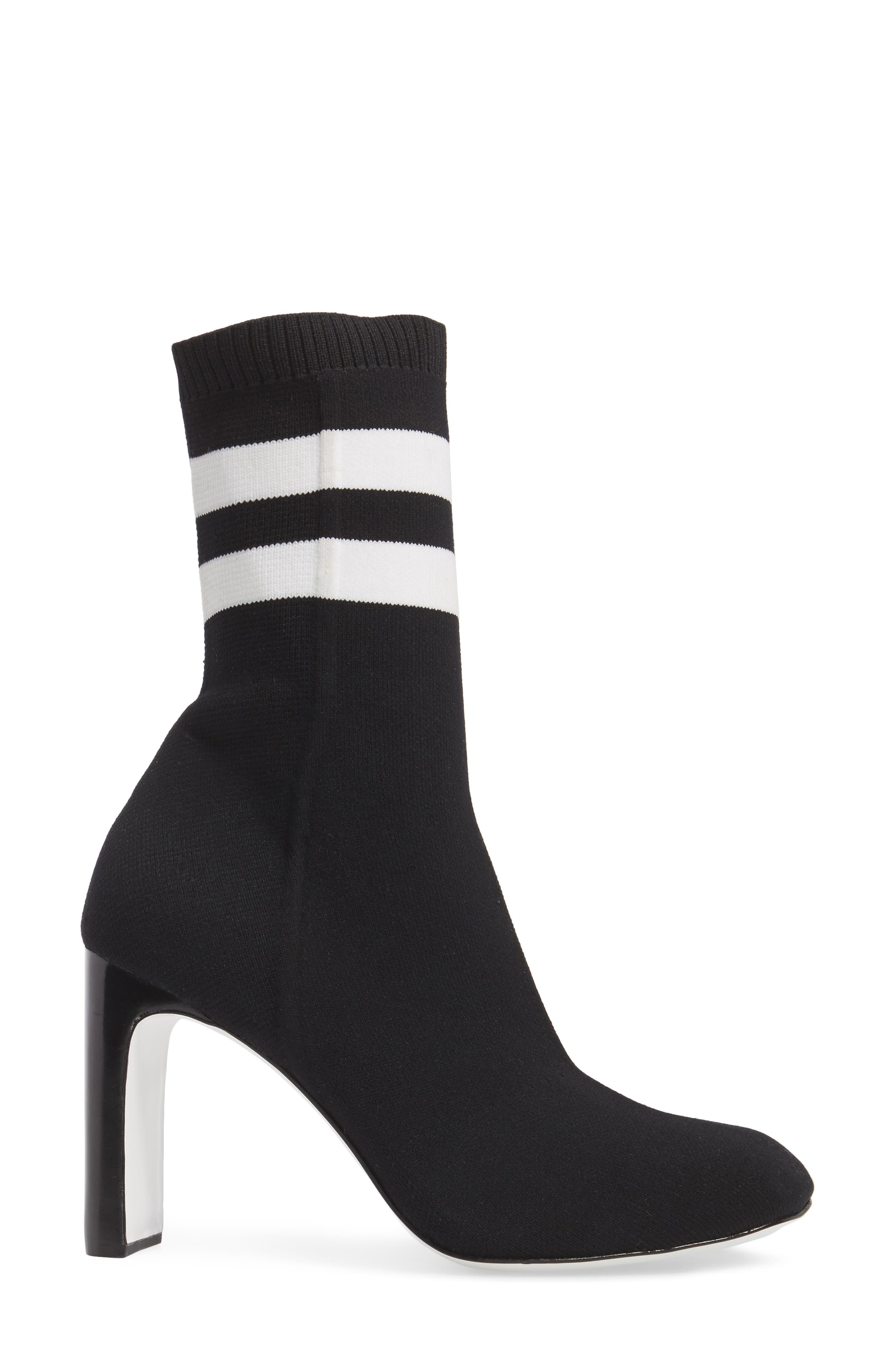 Ellis Sock Bootie, Alternate, color, BLACK/ WHITE