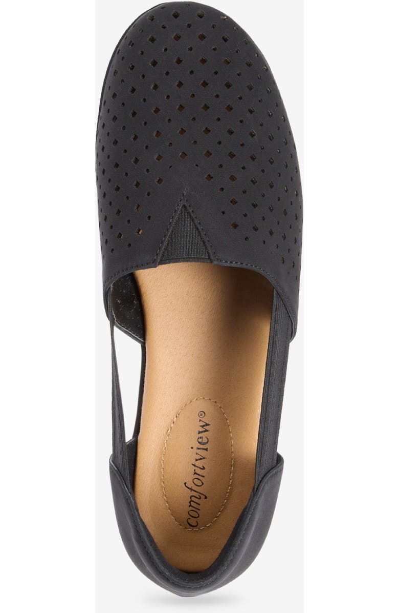 Comfortview The Zoe Slip On Flat, Alternate, color, Black
