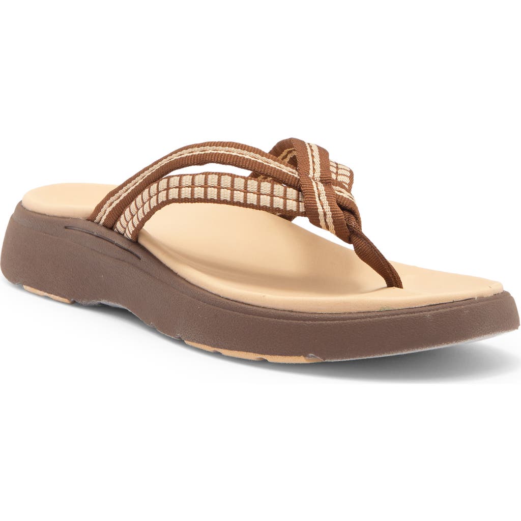 Mykos Nami Platform Flip Flop In Brown