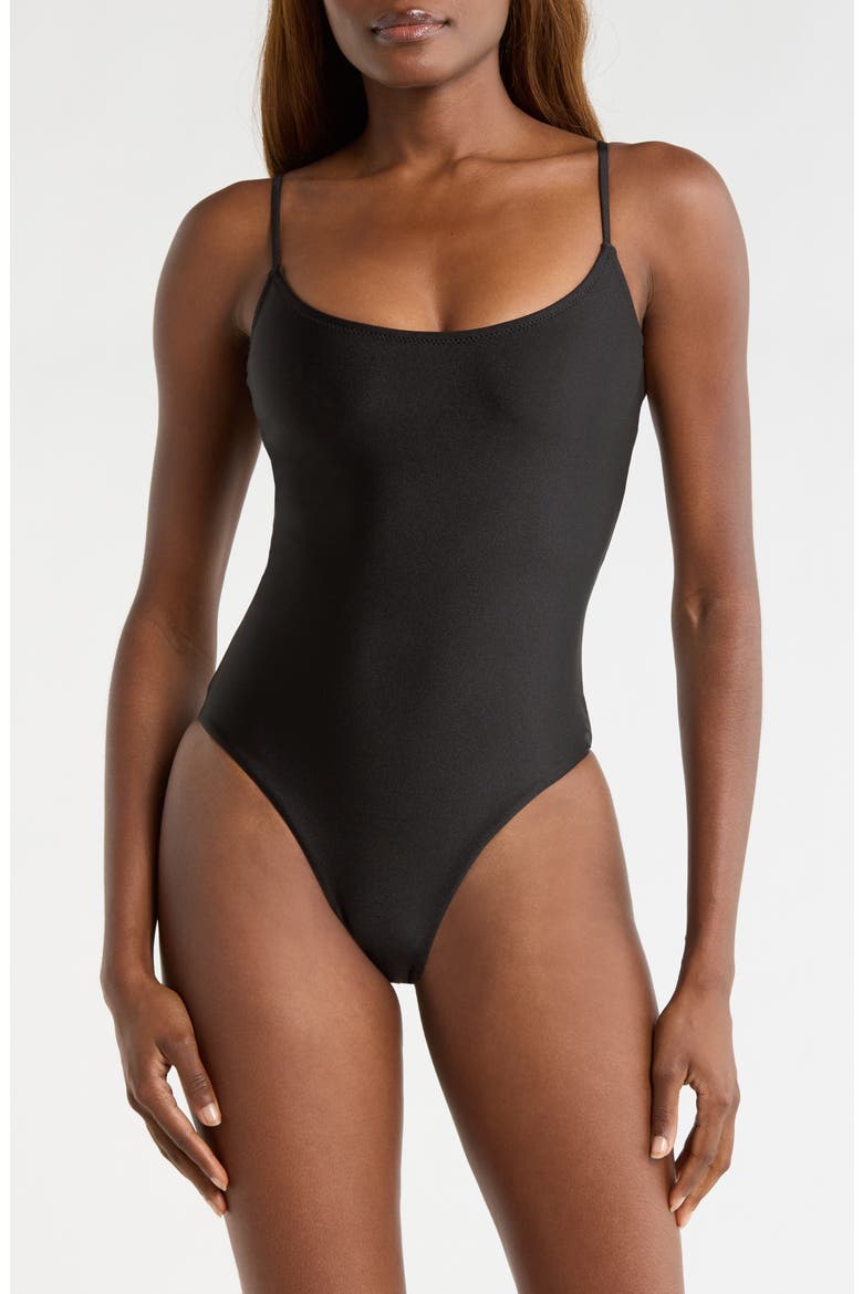 Underwire One-Piece Swimsuit, Main, color, TWILIGHT BLACK