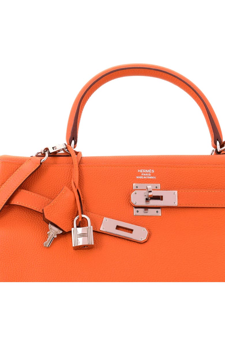 Pre-Owned Hermes Kelly Handbag Orange Togo with Palladium Hardware 35, Alternate, color, Orange H