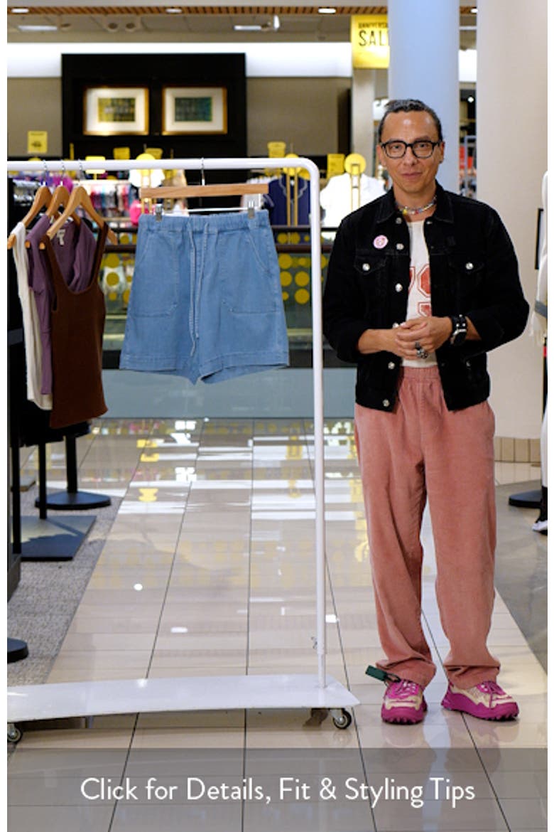 High Waist Drawstring Denim Shorts video