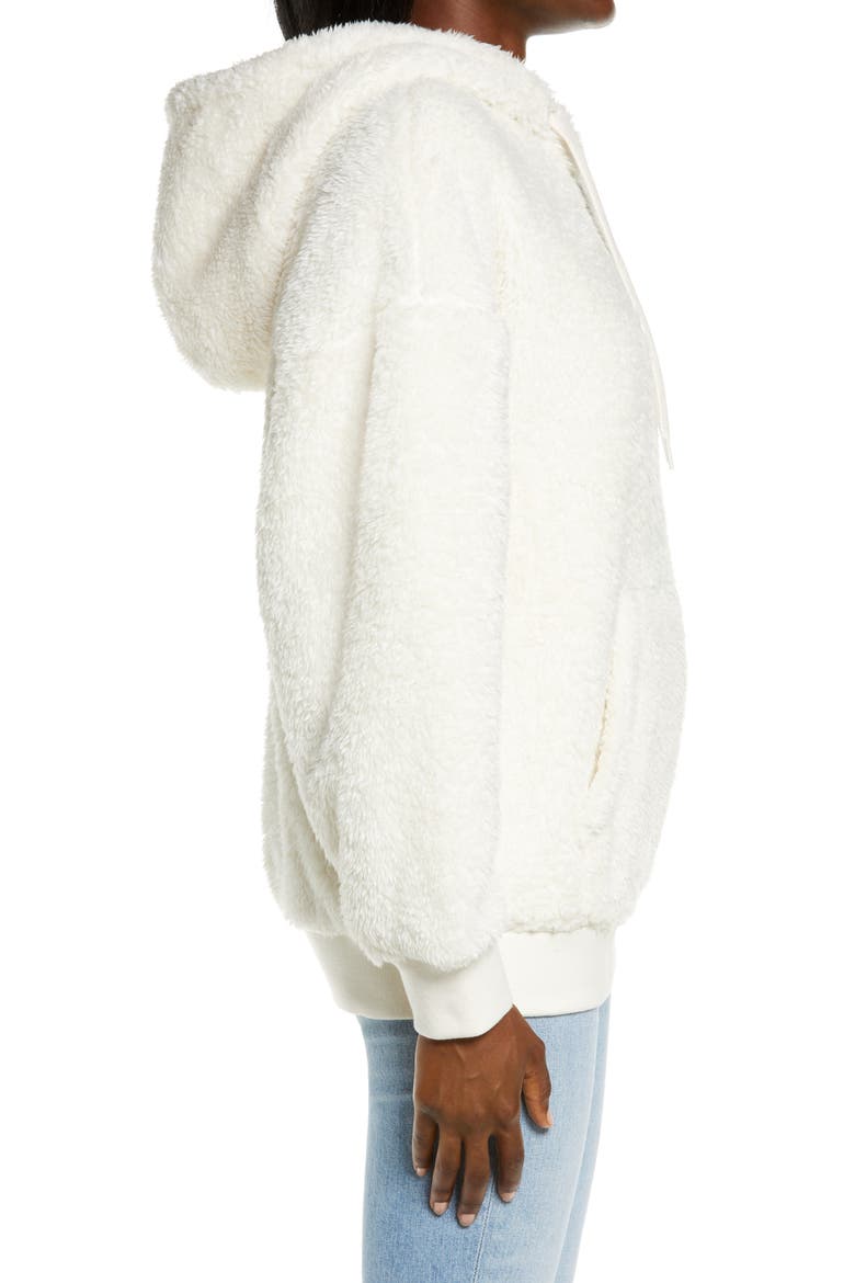 Lorya Double Face Fleece Hoodie, Alternate, color, CREAM