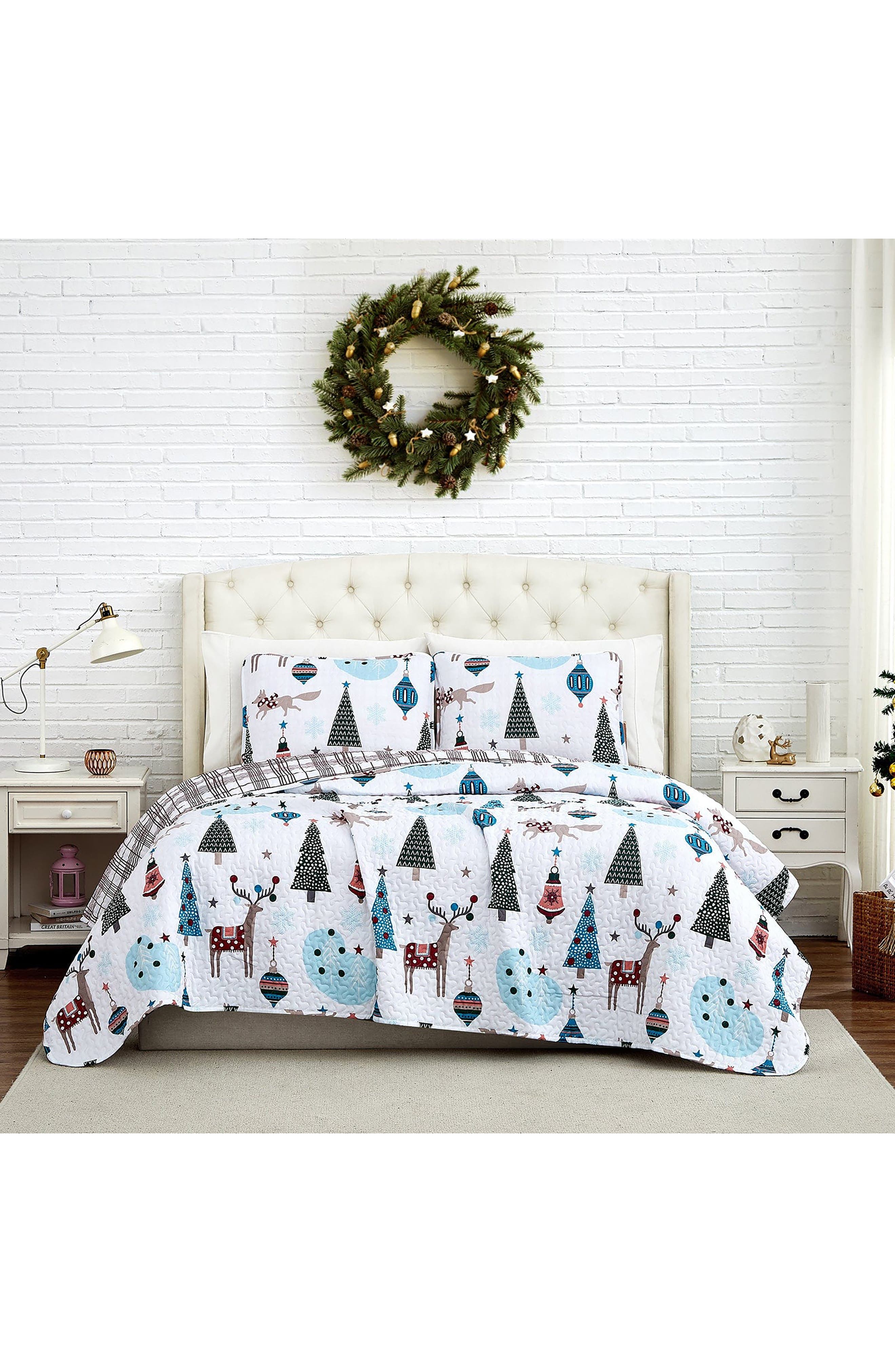 SOUTHSHORE FINE LINENS Winter Wonderland Oversized Holiday Quilt Set