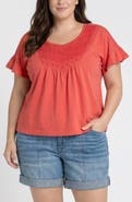 Liverpool Los Angeles Flutter Sleeve Top