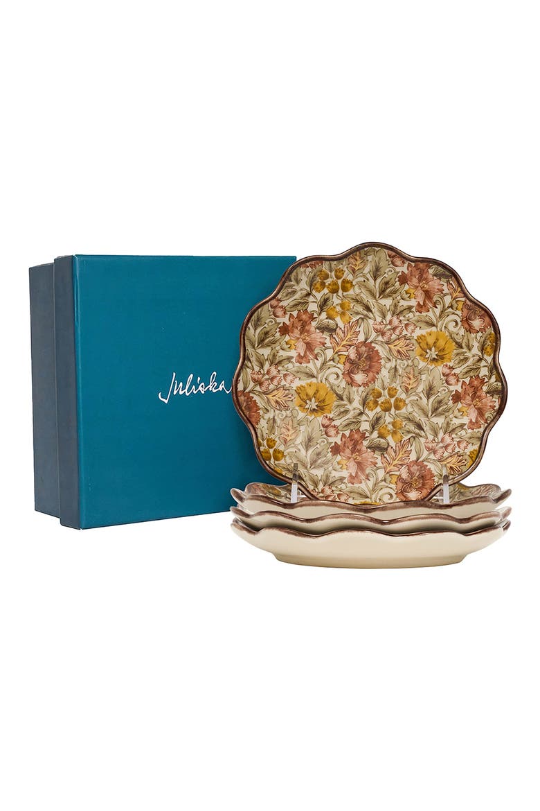 Willa Set of 4 Cocktail Plates, Alternate, color, AMBER