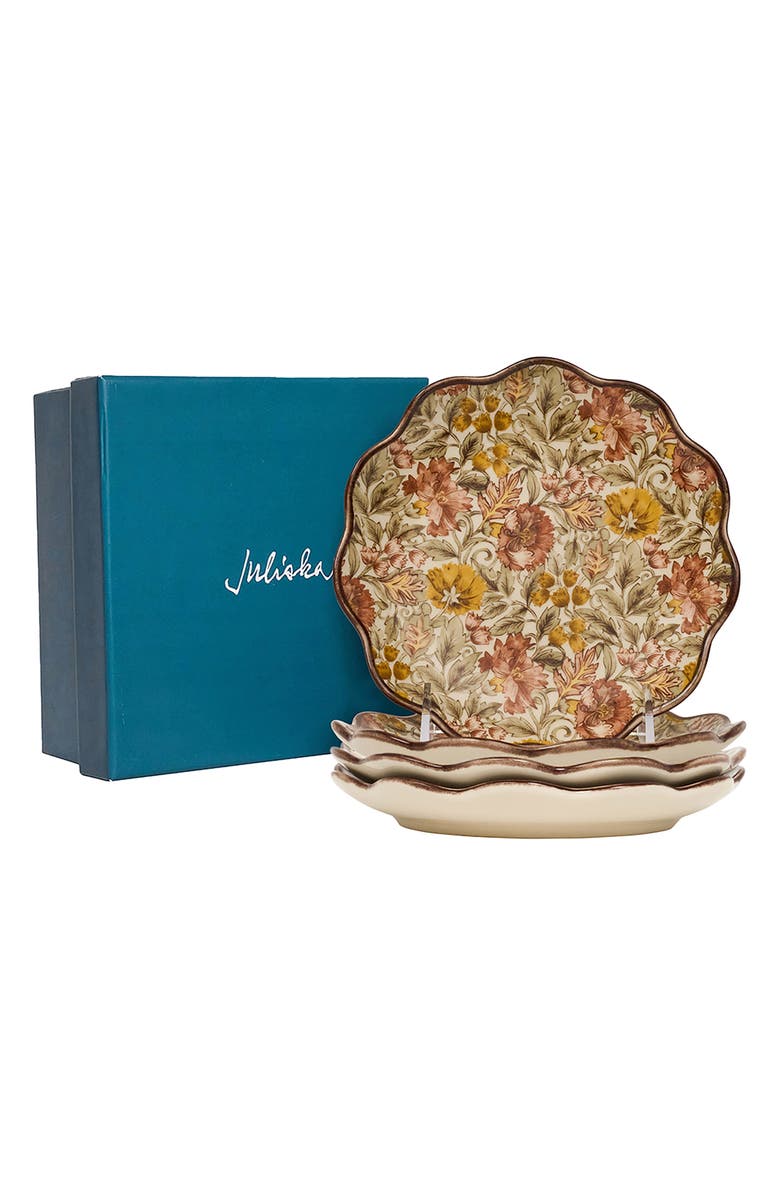 Juliska Willa Set of 4 Cocktail Plates, Alternate, color, Amber
