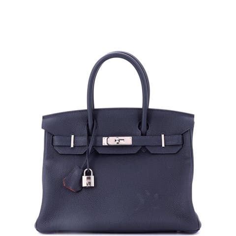 Birkin Handbag Verso Togo with Palladium Hardware 30