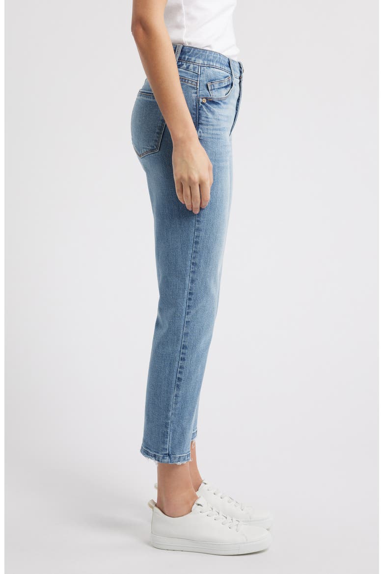 Logan 'Ab'Solution High Waist Ankle Slim Straight Leg Jeans, Alternate, color, LIGHT BLUE ARTISANAL