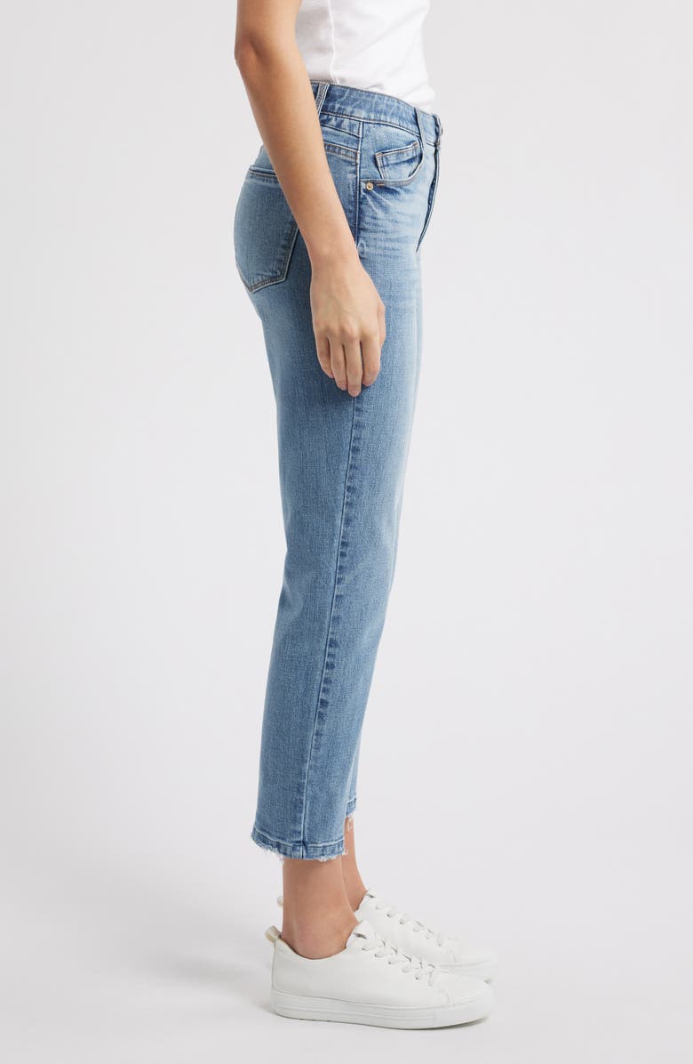 Wit & Wisdom Logan 'Ab'Solution High Waist Ankle Slim Straight Leg Jeans, Alternate, color, Light Blue Artisanal