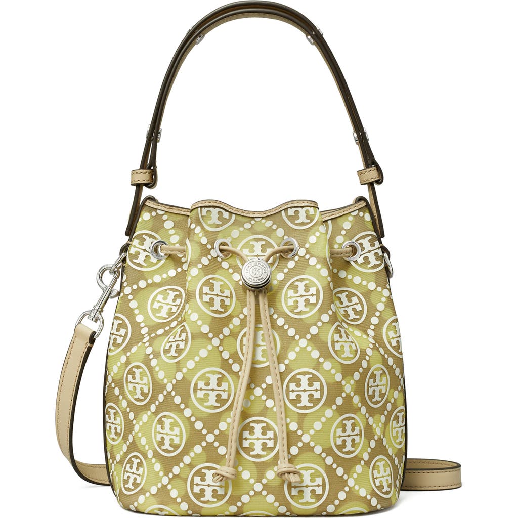 TORY BURCH TORY BURCH T MONOGRAM MESH DOT BUCKET BAG