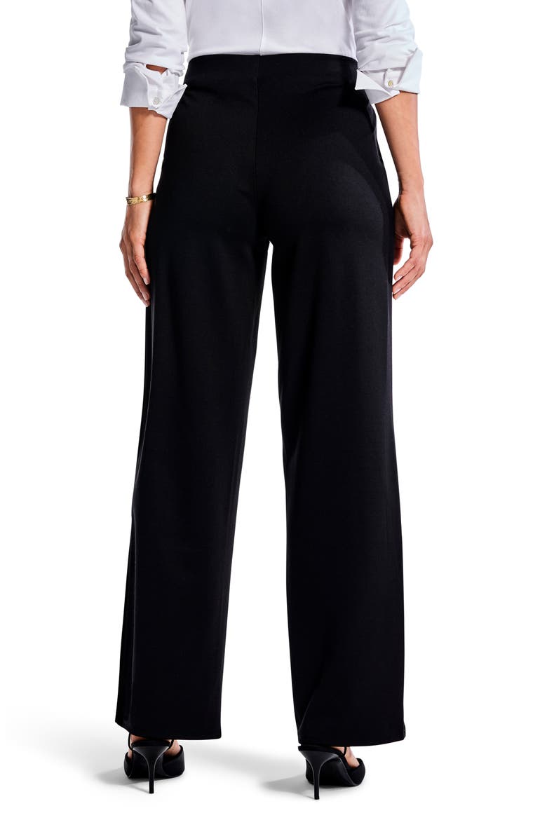 Drapey Ponte Ankle Wide Leg Pants, Alternate, color, BLACK ONYX
