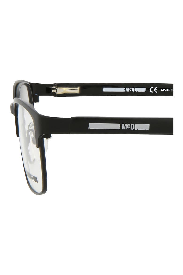 49mm Core Rectangle Optical Glasses, Alternate, color, BLACK BLACK TRANSPARENT