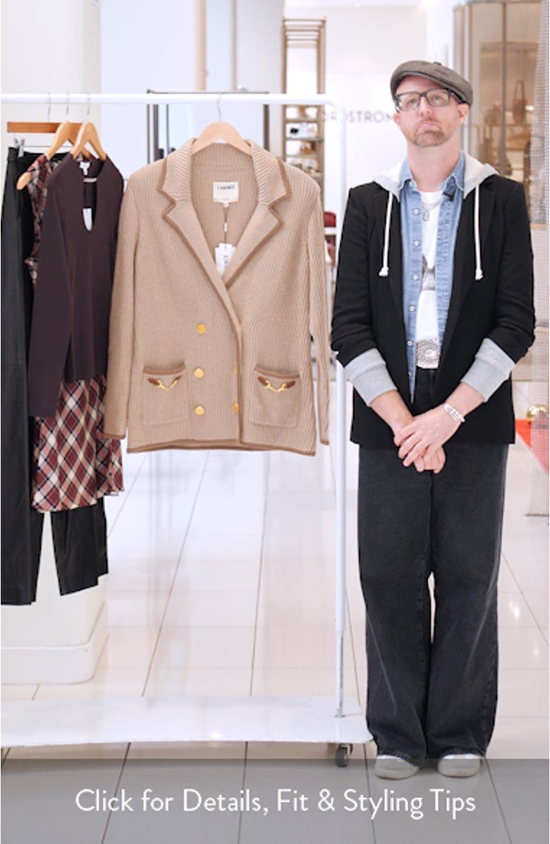 Ranch Double Breasted Knit Blazer, sales video thumbnail