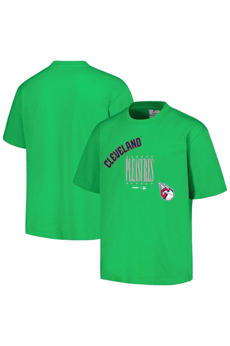 Men's PLEASURES  Green Cleveland Guardians Repurpose T-Shirt, Main, color, Green