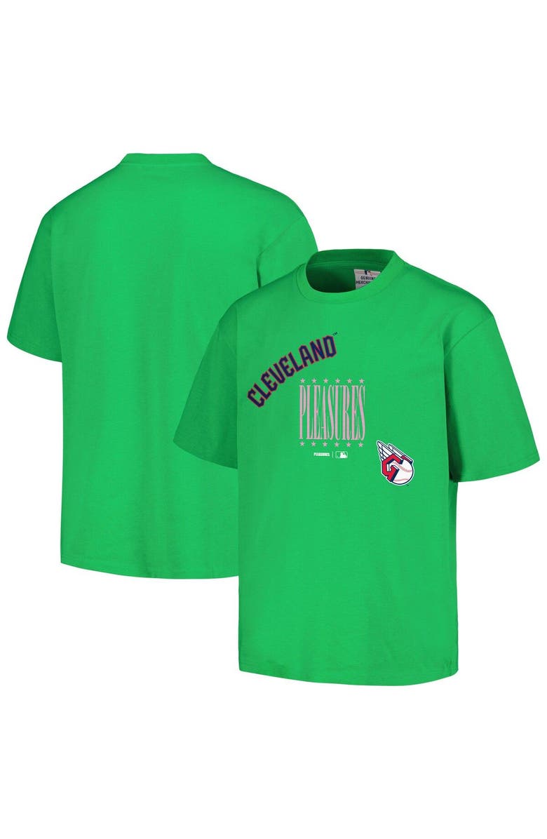 PLEASURES Men's PLEASURES  Green Cleveland Guardians Repurpose T-Shirt, Main, color, Green