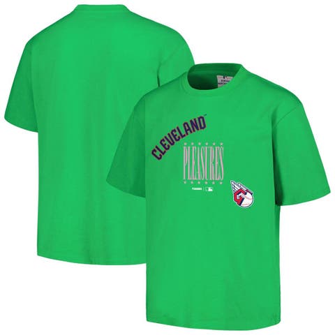 Men's PLEASURES  Green Cleveland Guardians Repurpose T-Shirt