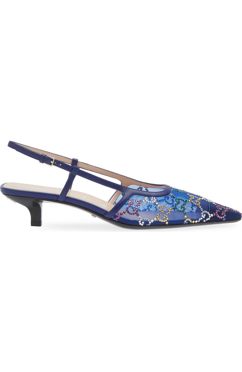 Gucci Tom GG Crystal Embellished Slingback Pump, Alternate, color,