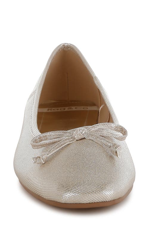 Rag & Co Asghin Metallic Ballet Flat In Gold