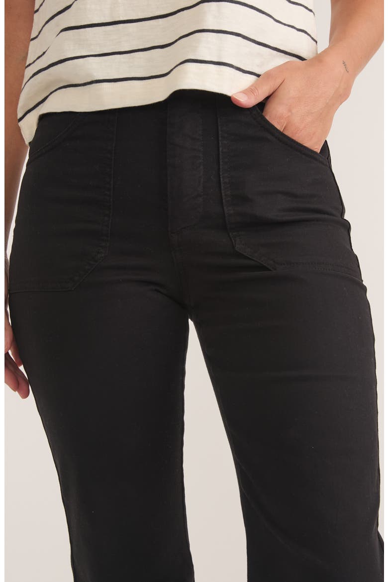 Bridget Twill Flare Pants, Alternate, color, BLACK