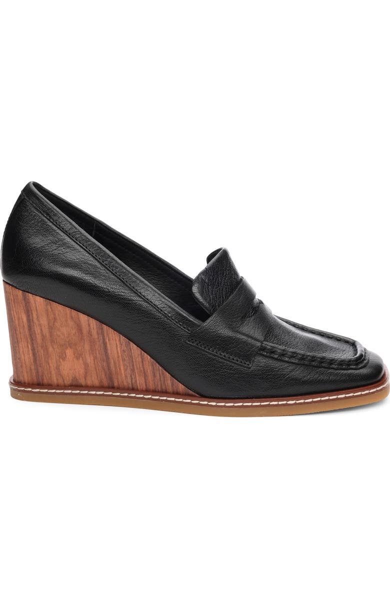 Sanctuary Cadence Wedge Loafer, Alternate, color, Black