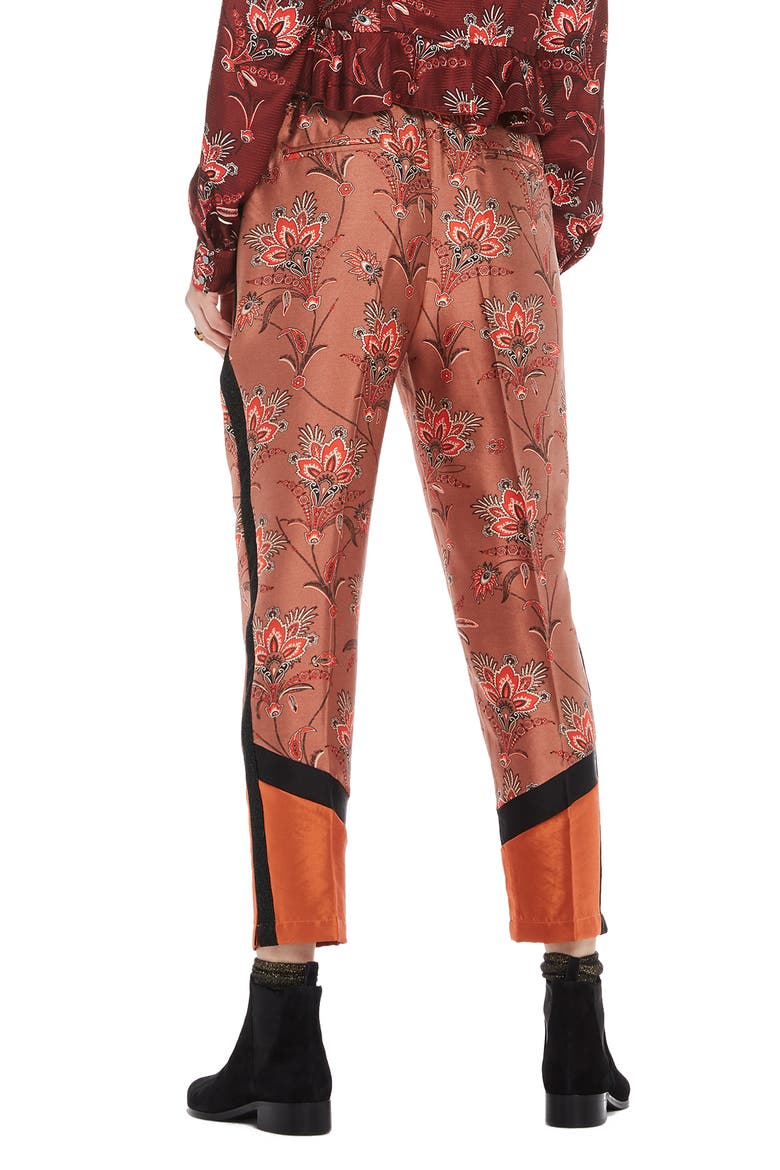 Print Jogger Pants, Alternate, color, DUSTY PINK PRINT W/ ORANGE