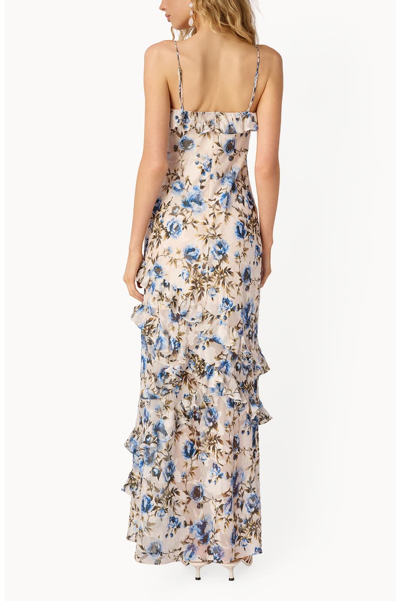 Elouisa Floral Burnout Ruffle Tiered Dress, Alternate, color, DAYDREAM