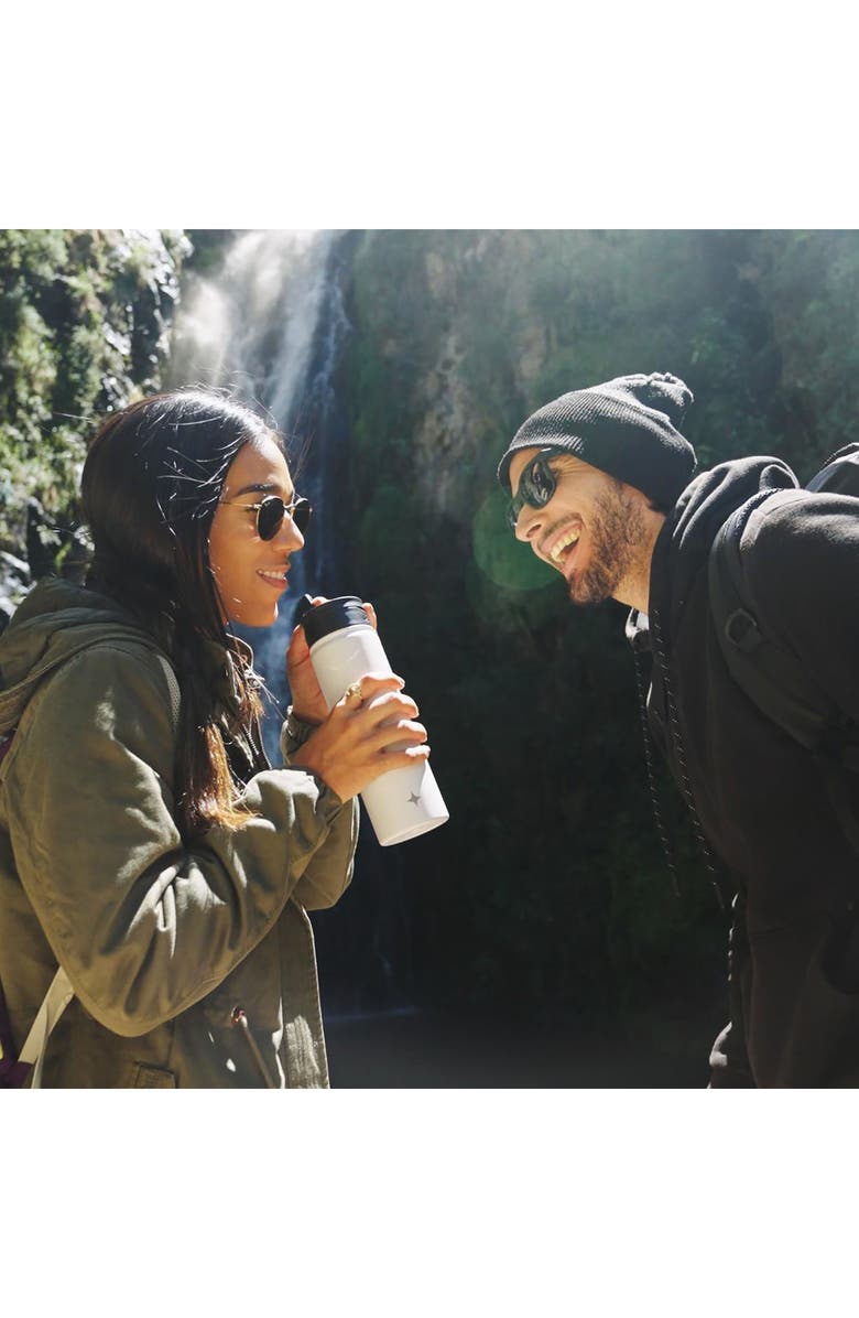 JoyJolt Stainless Steel Lidded Water Bottle, Alternate, color, Black