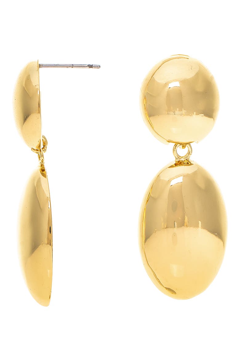 Double Drop Earrings, Main, color, GOLD