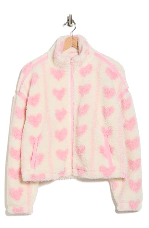 THREAD & SUPPLY THREAD & SUPPLY PRINTED FAUX SHEARLING JACKET