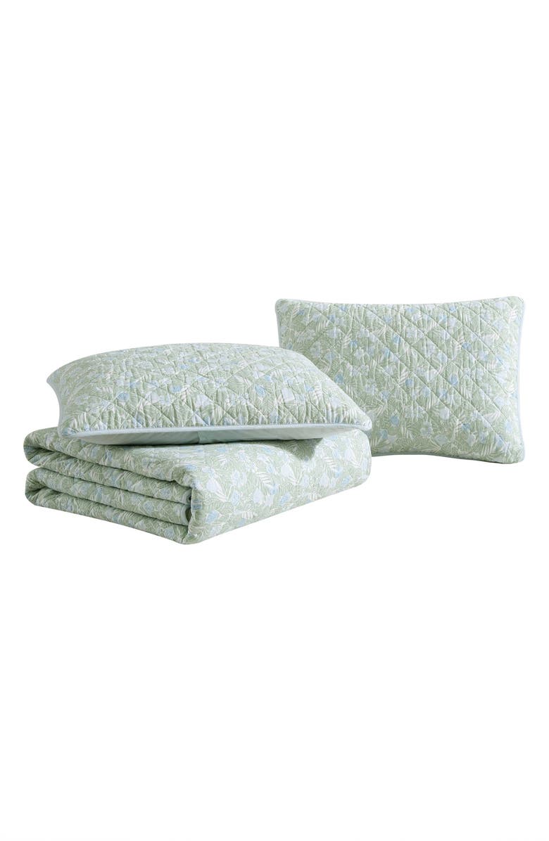 Tommy Bahama Pineapple Bloom Reversible Quilt & Sham Set, Main, color, 