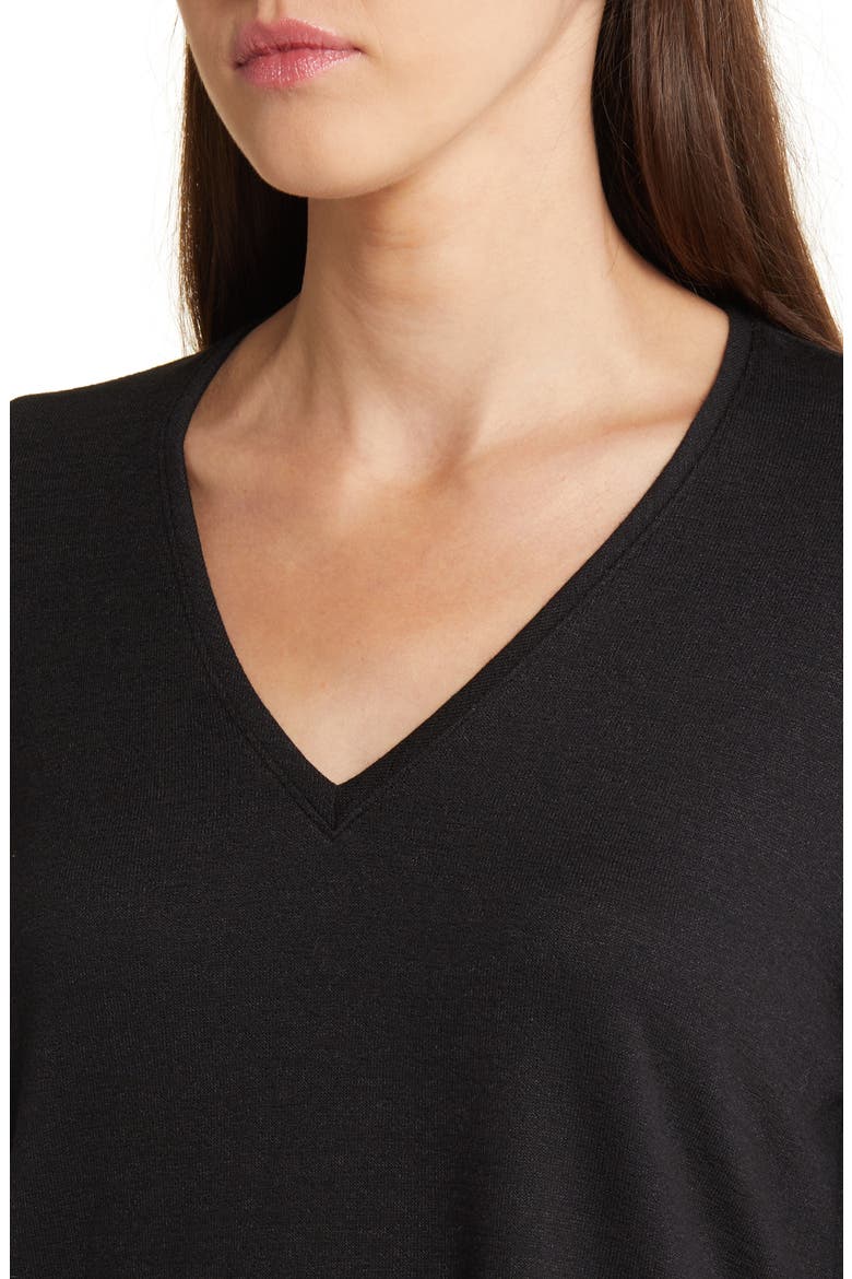 The Long Sleeve Knit T-Shirt, Alternate, color, BLACK