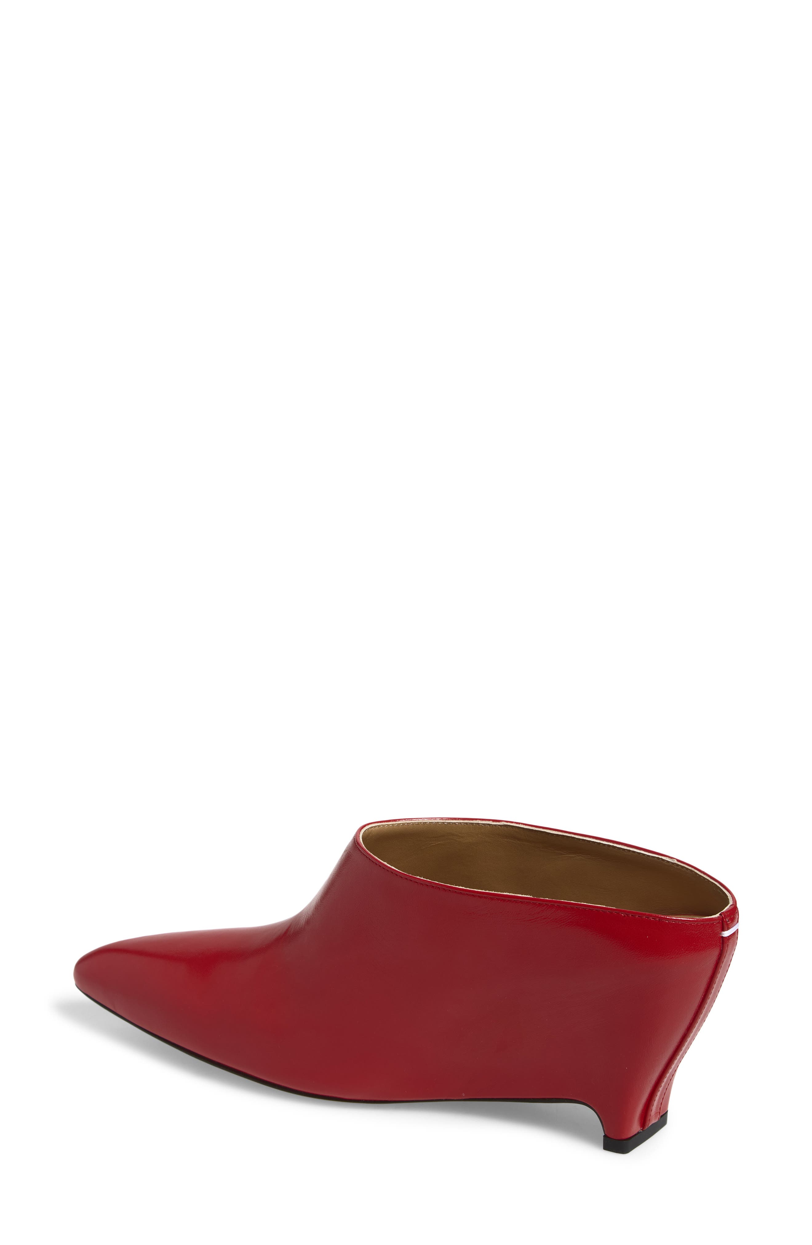 Wedge Pointed Toe Mule, Alternate, color, RED