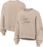 Nike Women's Nike Tan Ohio State Buckeyes Neutral Stance Collection Oversized Phoenix Fleece Sweatshirt