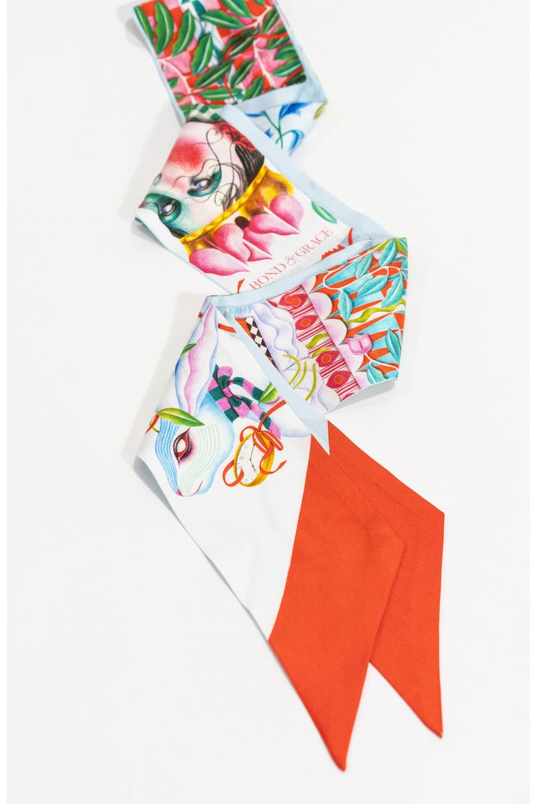 Wanderer's Whim Silk Twilly Scarf, Main, color, Red