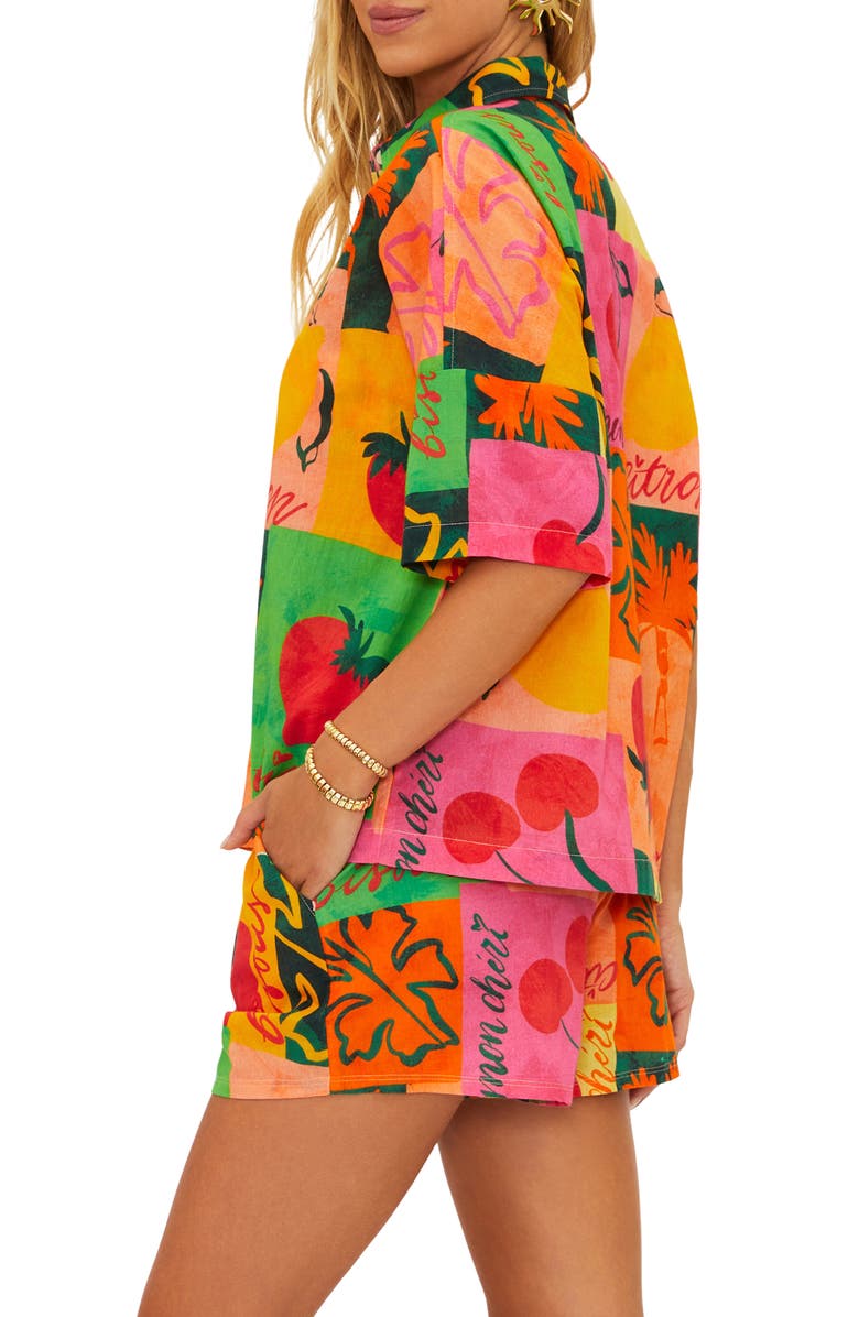 Beach Riot Nadia Oversize Cotton Cover-Up Top, Alternate, color, 