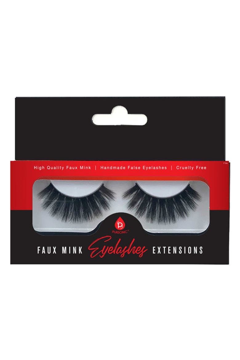Faux Mink Style False Eyelashes Extensions, Main, color, Black