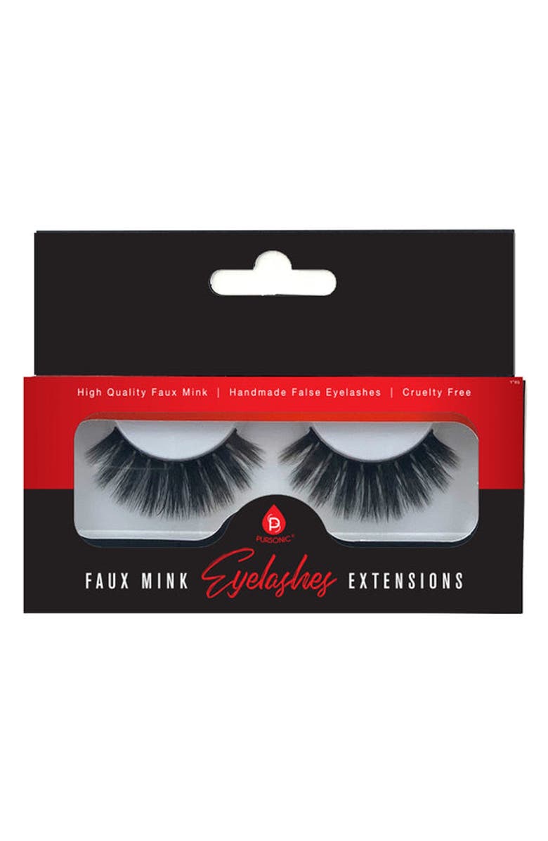 PURSONIC Faux Mink Style False Eyelashes Extensions, Main, color, Black