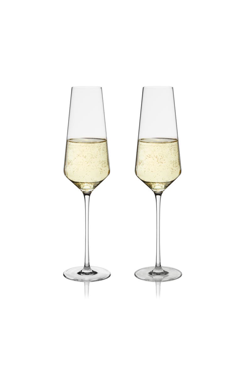 Reserve Liminal Champagne Flutes Set of 2, Main, color, Clear