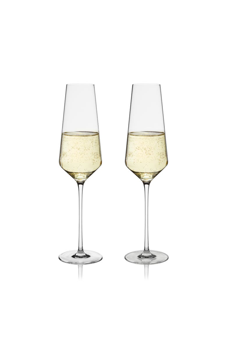 Viski Reserve Liminal Champagne Flutes Set of 2, Main, color, Clear